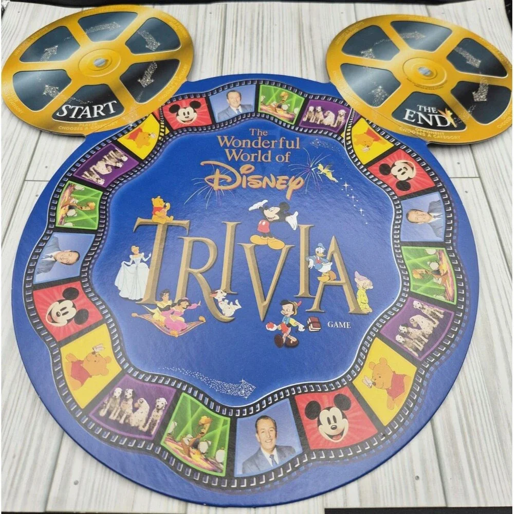 Vtg The Wonderful World Of Disney Trivia Game in Tin 1997 Complete Board Game